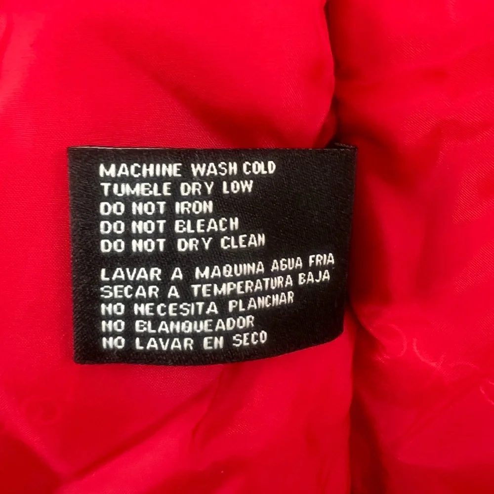 Ecko Unlimited Women’s Red Puffer Jacket with Faux Fur Hood - Picture 8 of 10